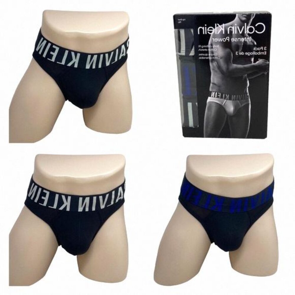 Calvin Klein Intense Power Cotton 3-Pack Hip Brief NB2595929 Underwear Men Black